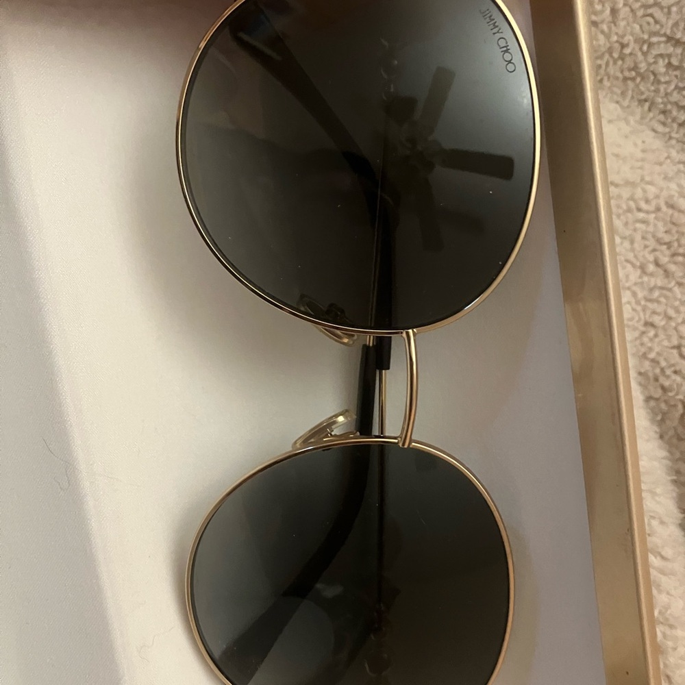 Jimmy Choo Gold and Black Sunglasses